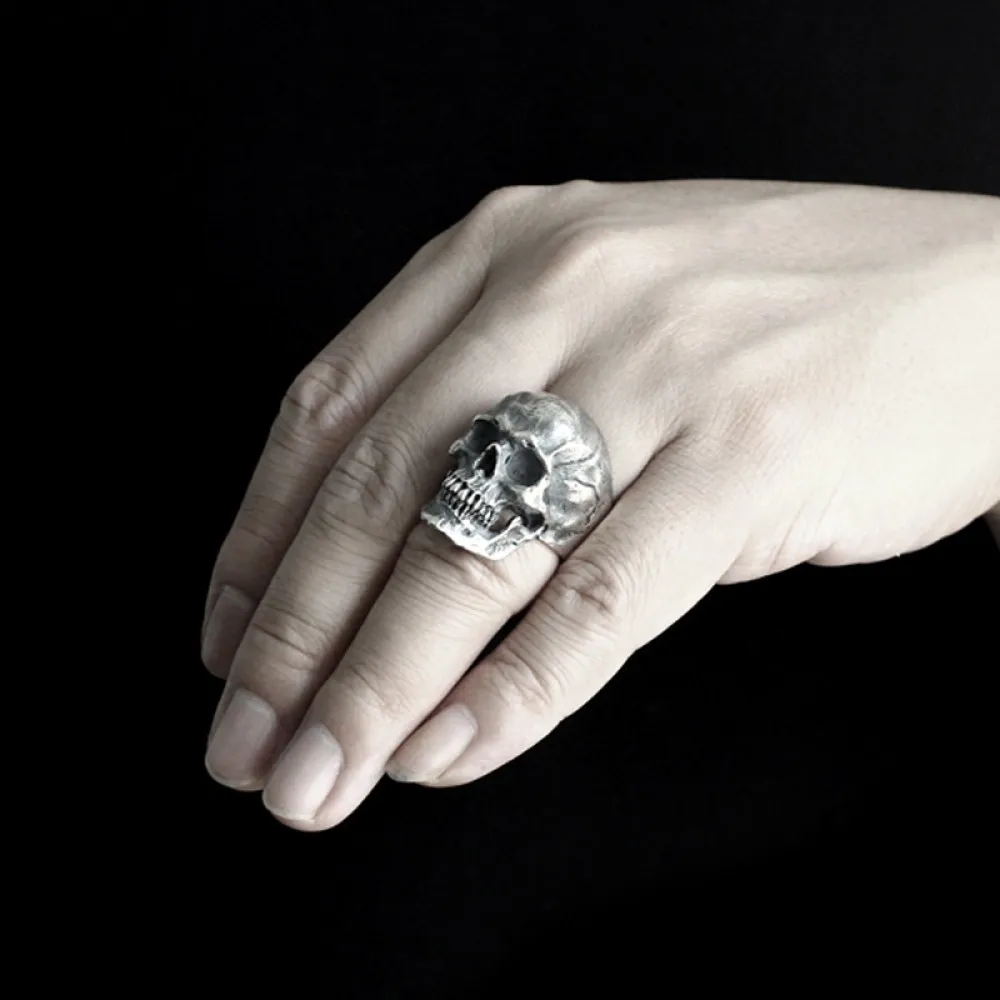 

Men's Calvarium Skull Ring Gothic 316L Stainless Steel Biker Ring Motorcycle Band jewellery