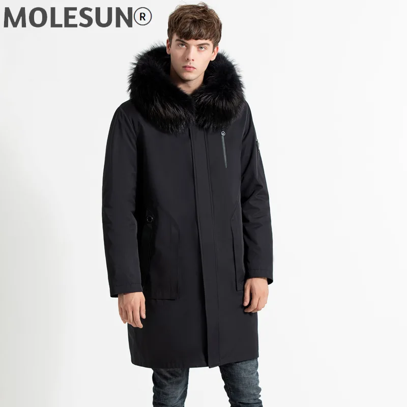 

AKOOSUN Parka Winter Jacket Men Clothing Thick Clothes Real Rex Rabbit Fur Coat Male Hooded Man Parkas Chaqueta Hombre LXR963