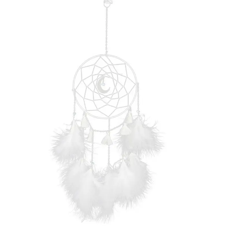 

LED Dream Catcher Dreamcatchers Handmade Traditional Feather Hanging Home Wall Decoration Bedroom Ornament Craft Party Wedding