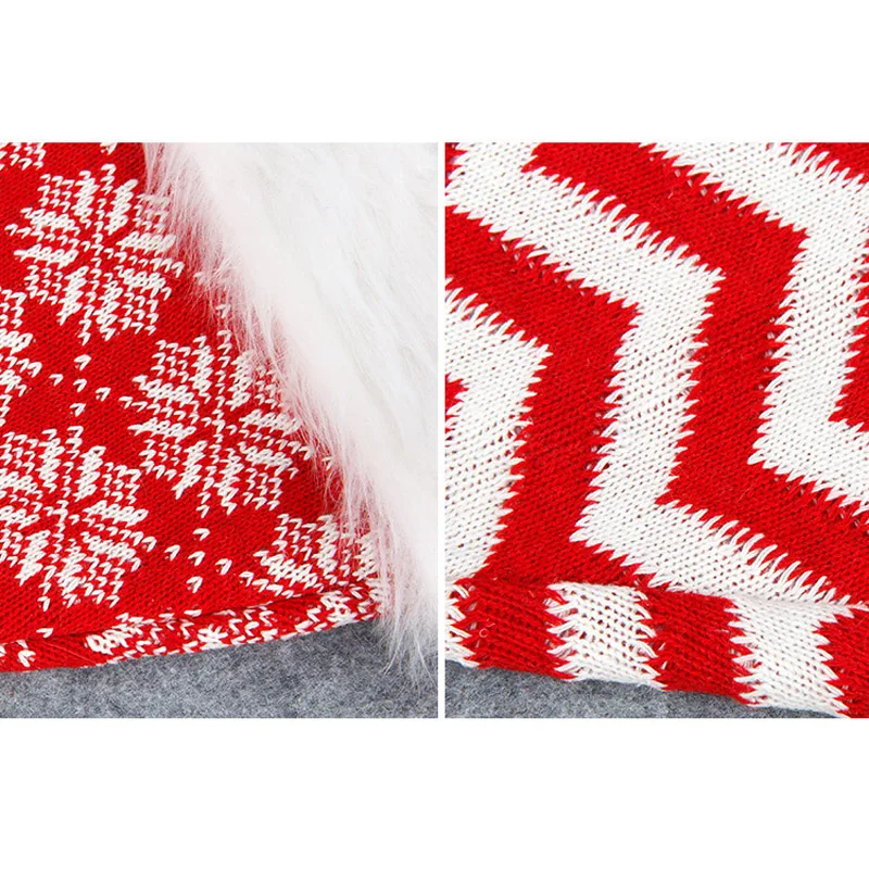 Рождественская шапка с классическим принтом Санта-Клауса шапочка искусственным