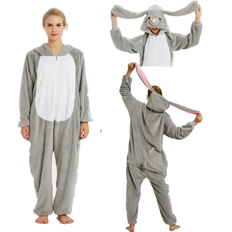 2019 новинка от Onesie оптом кигуруми в виде животного стежка кролик носорог для