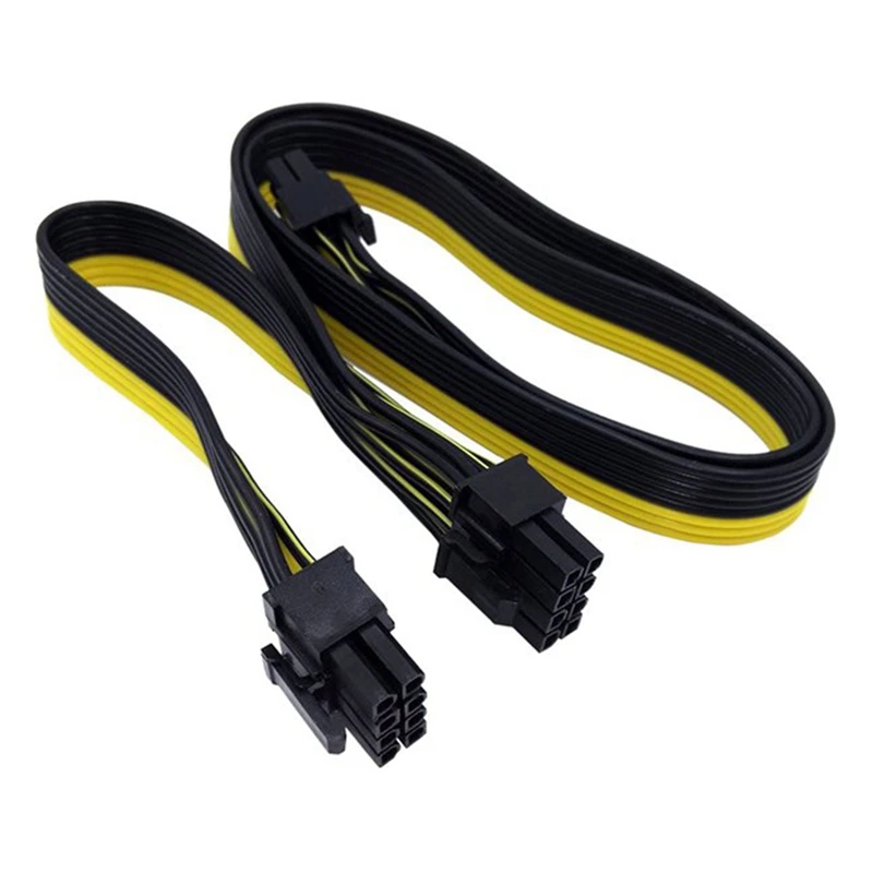 

5Pcs ATX 8 Pin Male to Dual PCIe 8(6+2) Pin Male Power Adapter Cable Only for Corsair Modular Power Supply 60cm+20cm