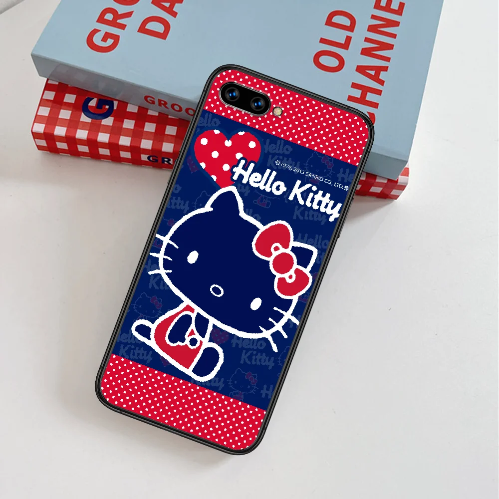 

Halo Cute Kittie Cartoon Cat Phone Case For Huawei Honor 6A 7A 7C 8 8A 8X 9 9X 10 10i 20 Lite Pro Play black Cell Silicone Etui