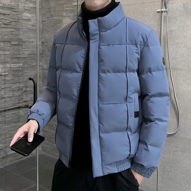 

Fall and winter men's cotton-padded jacket casual men's down padded jacket bread jacket stand collar jacket