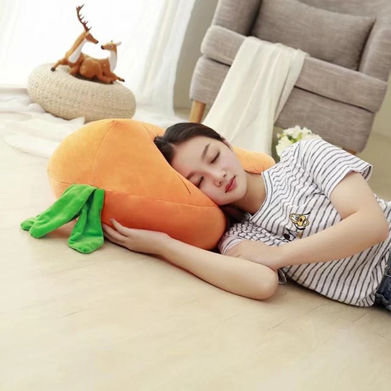 

55cm Cute Cartoon Carrot Stuffed Plush Toys For Kids Sleeping Pillow Vegetable Toys Sleeping Pillow Living Room Sofa Cushion