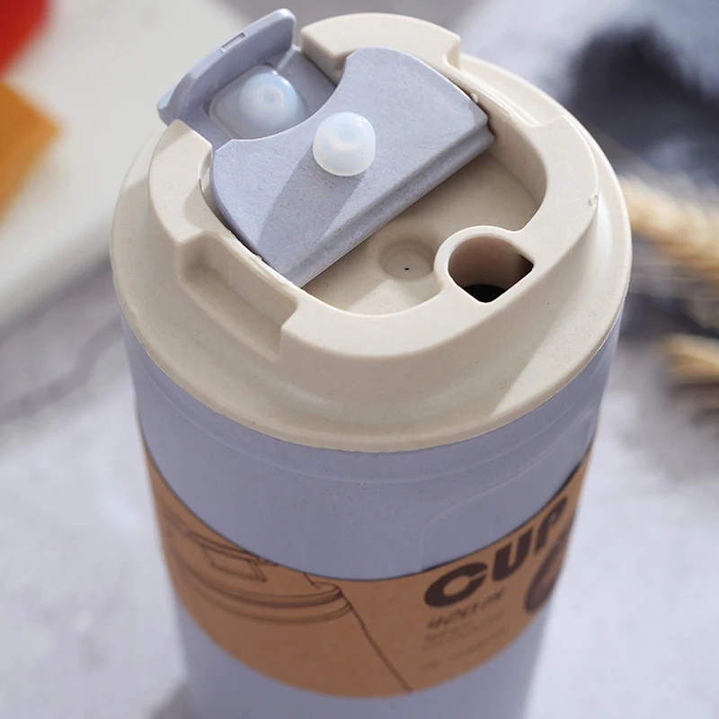 Бутылка для воды из бамбукового волокна герметичные кружки с соломинкой