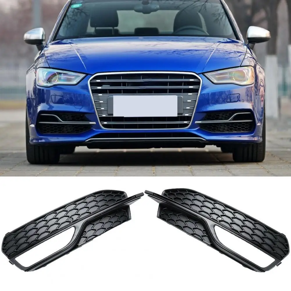

50% Hot Sales! Fog Lamp Cover Robust Skillfully ABS L/R Fog Light Cover with Black Trim Strip 8V3807681G 8V3807682G for Audi A3