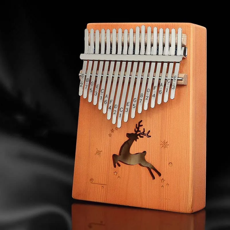 

17 key Kalimba thumb piano veneer high quality mahogany African calimba best gift for beginners