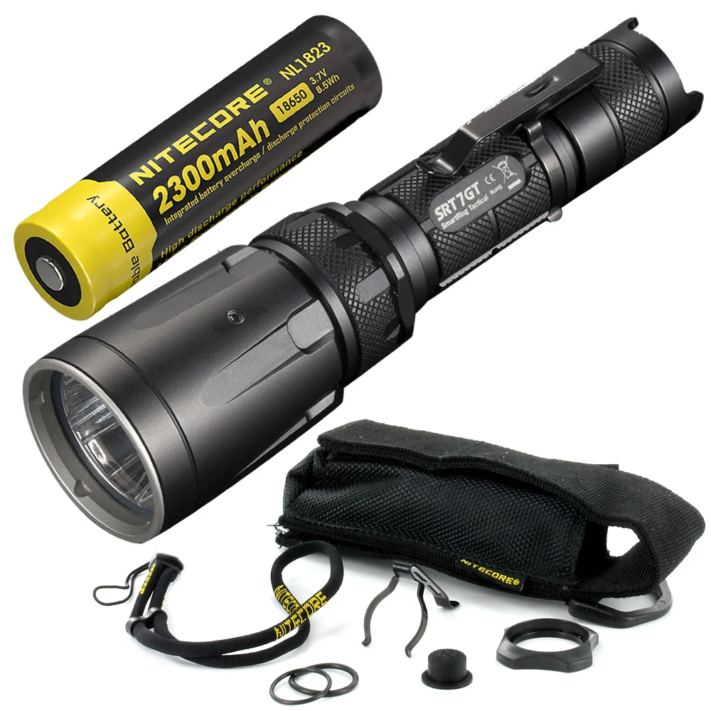 2300mAh NL1823 NITECORE RGB+ УФ-светильник SRT7GT с перезаряжаемой батареей 18650 CREE XP-L HI V3 светодиодный умный кольцевой водонепроницаемый светильник-вспышка - Испускаемый цвет: 2300mAh NL1823