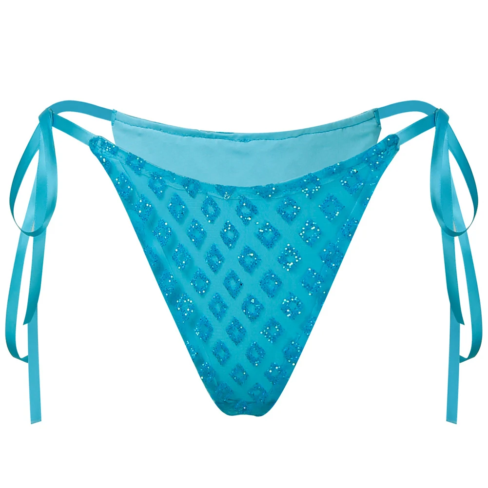 Женские трусики сексуальные блестящие блестки нижнее белье трусы бикини для