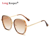 longkeeper 2020 fashion oversized sunglasses women luxury brand shield sun glasses uv protection trending polygon gafas de sol
