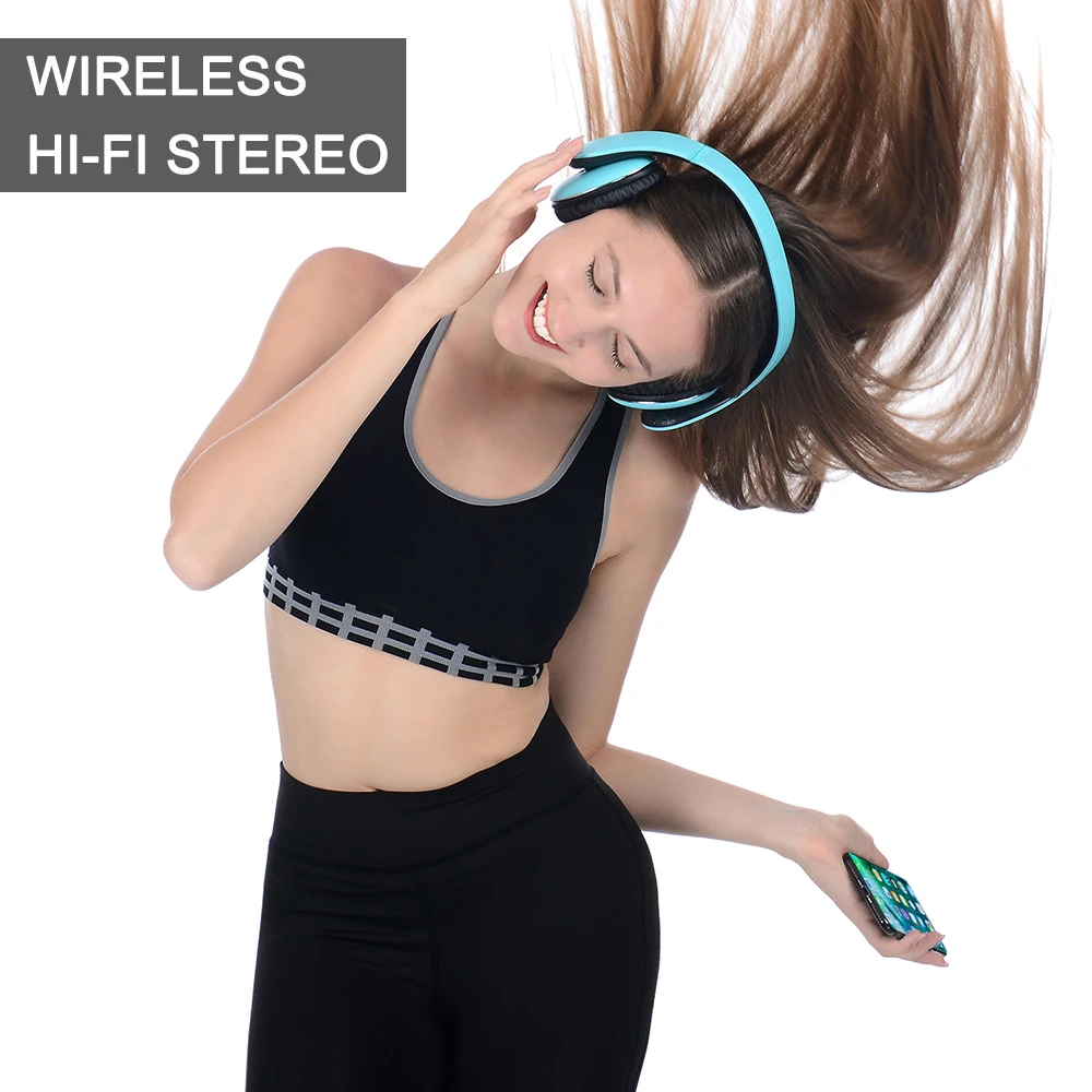 Беспроводные Bluetooth наушники Zanchie Hi Fi стереонаушники с микрофоном складные время
