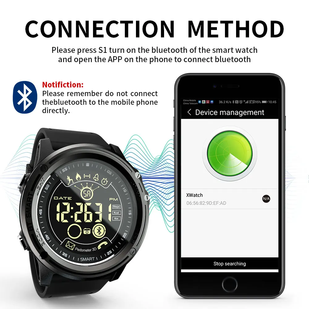 Смарт часы с Bluetooth фитнес трекер для мужчин и женщин носимые устройства браслет