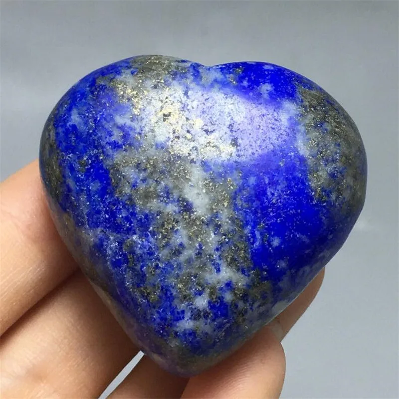 Топ! Натуральный красивый Лазурит КВАРЦЕВЫЙ кристалл сердце Исцеление 1