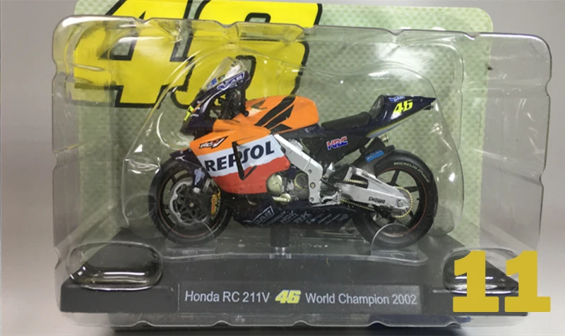 11 1:18 Apulia Yamaha Honda 11 см литье под давлением сплав мотоцикла статический дисплей модели автомобилей вентиляторы Favorit коллекция детей Рождественский подарок - Цвет: 11