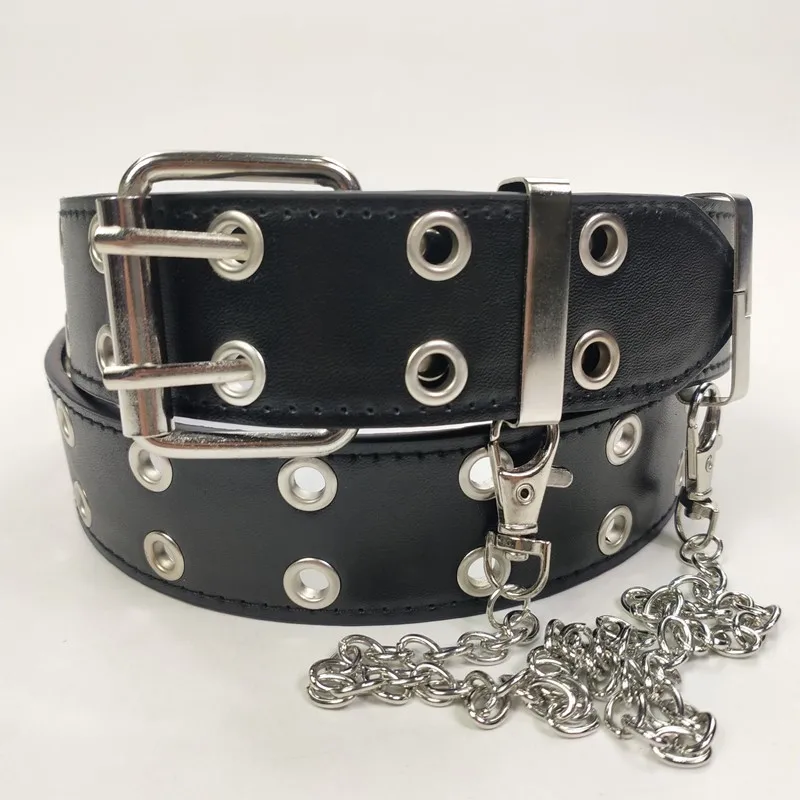 Новейший дизайн Съемный поясной ремень серебряный пояс в стиле панк Джинсовые