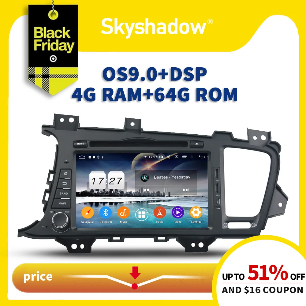 DSP ips Android 9 0 8 Core 4 Гб 64 Встроенная память автомобильный DVD плеер RDS радио Bluetooth Wifi