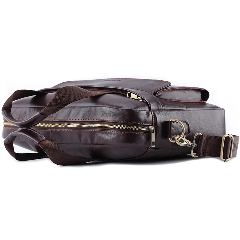 

FGGS-PI UNCLE Leather Business Men's Briefcase Shoulder Messenger Bag Casual Laptop Bag Travel Bag