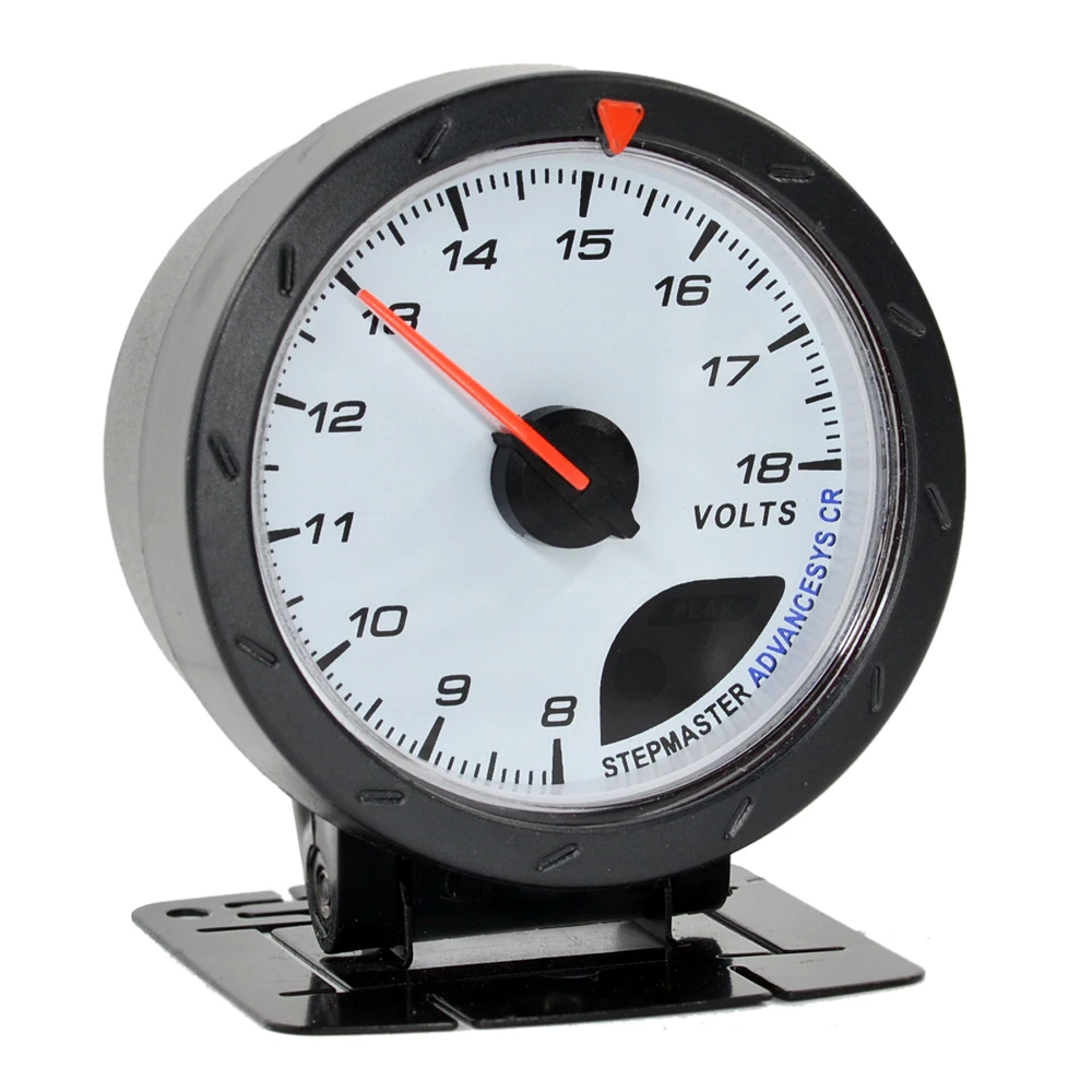 

Dragon 60mm Stepper Ｍotor Auto Car Motorcycle Volt Ｇauge Voltage 8-18V Speedboat Yacht Meter White And Red Light Free Shipping