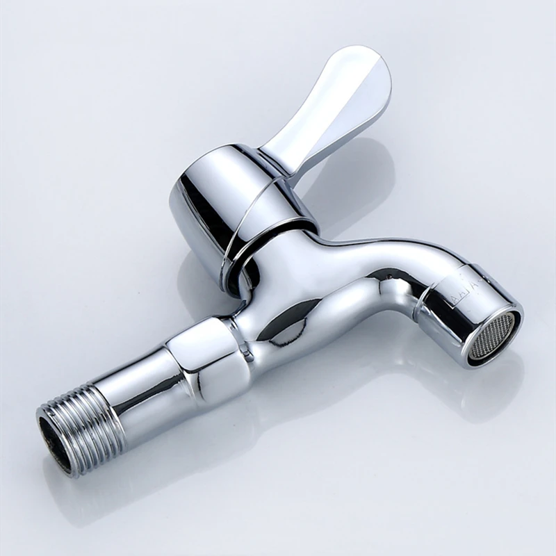 

1pc Brass Chrome Decorative Faucet Wall Mounted Kitchen Bathroom Single Faucet Tap Single Cold Water
