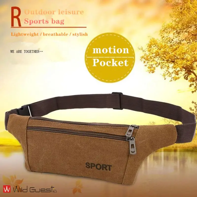 

Мужская и Женская поясная сумка для бега, Спортивная поясная сумка, многофункциональная мини поясная сумка, удобная холщовая Водонепроница...
