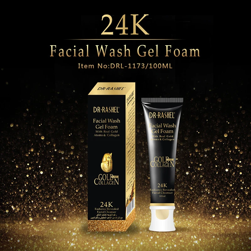

24K GOLD COLLANGE FACE CLEANSER FACIAL SCRUB CLEANSING ACNE OIL CONTROL BLACKHEAD REMOVER SHRINK PORES DEEP CLEANSING LOTION