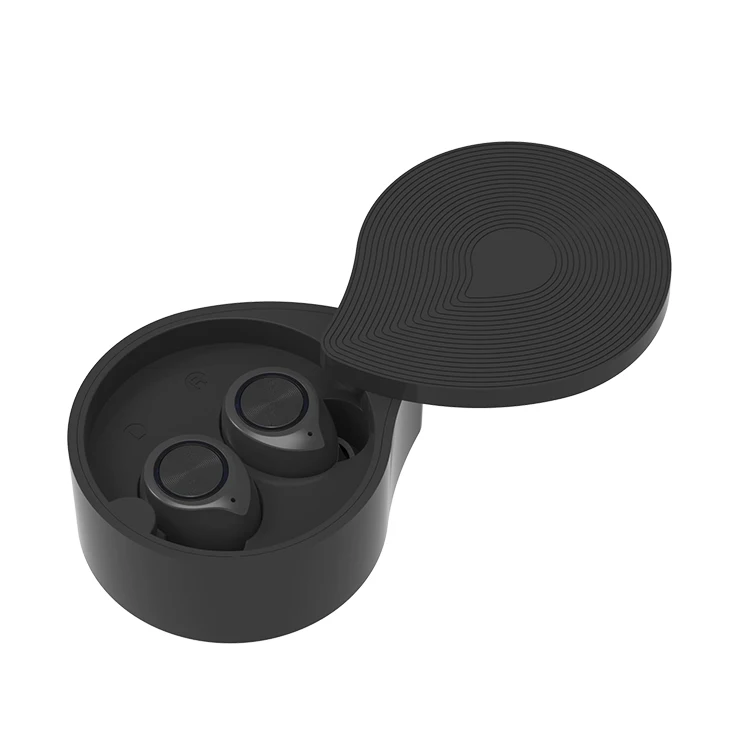 GOOJODOQ TW70 TWS беспроводные Bluetooth наушники IPX5 гарнитура HIFI 5,0 стерео Bluetooth наушники с двойным микрофоном - Цвет: Черный