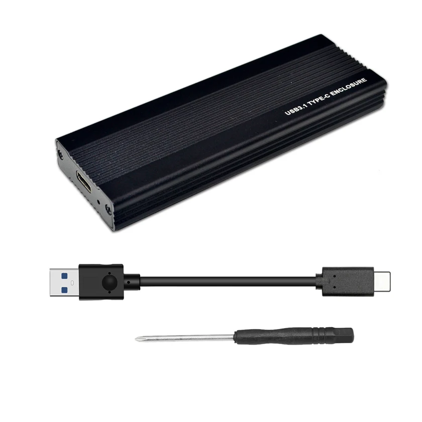 Black A-C M2 корпус SSD NVME USB SSD HDD корпус ssd-бокс M.2 чехол адаптер USB 3,1 Gen 2 внешних M 2 Коробка для NVME M ключ 2242/2260/2280 M2 чехол - Цвет: Black A-C
