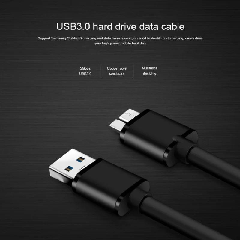 Кабель USB Type A Micro B для Samsung S5 Note 3 внешний жесткий диск с разъемом зарядки кабель