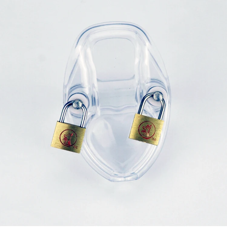 Чистая птица Мужское устройство для целомудрия Клетка для пениса с замком Игрушки для взрослых 2 Петли петушка A138.