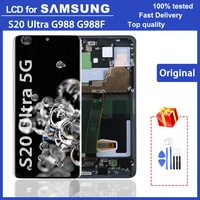 100 original super amoled 6 9 lcd display for samsung galaxy s20 ultra g988 g988f lcd display touch screen digitizer assembly