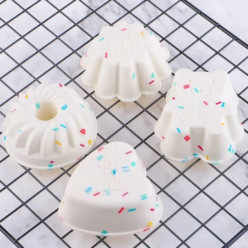 Food Grade Steamed Rice Cake Baked Muffin Mould Cup Silicone Easy-release Clean Small |