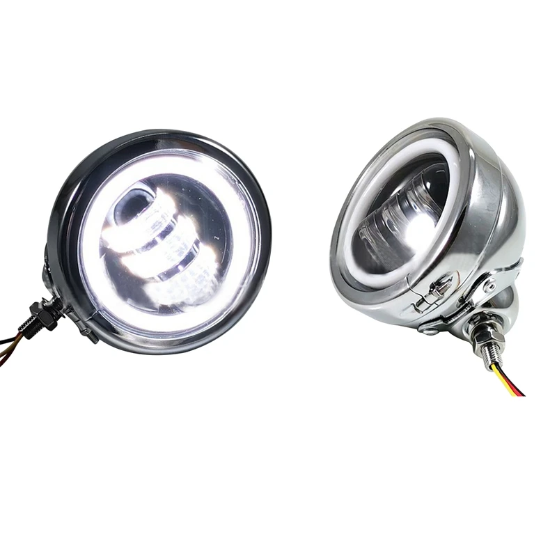 

2PCS Motorcycle Fog Light LED 4.5in Spotlight Front Fog Lamp for XL883 Glide