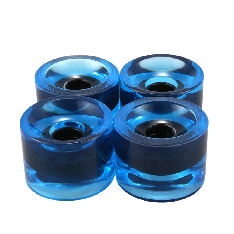 

4Pcs Blank Longboard Cruiser Skateboard Wheels 70X51mm 80A Translucent Blue Longboard Parts