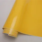 Глянцевая желтая виниловая пленка для покрытия автомобиля, пленка для покрытия автомобиля, без пузырей, наклейка для автомобиля, велосипеда, телефона, консоли