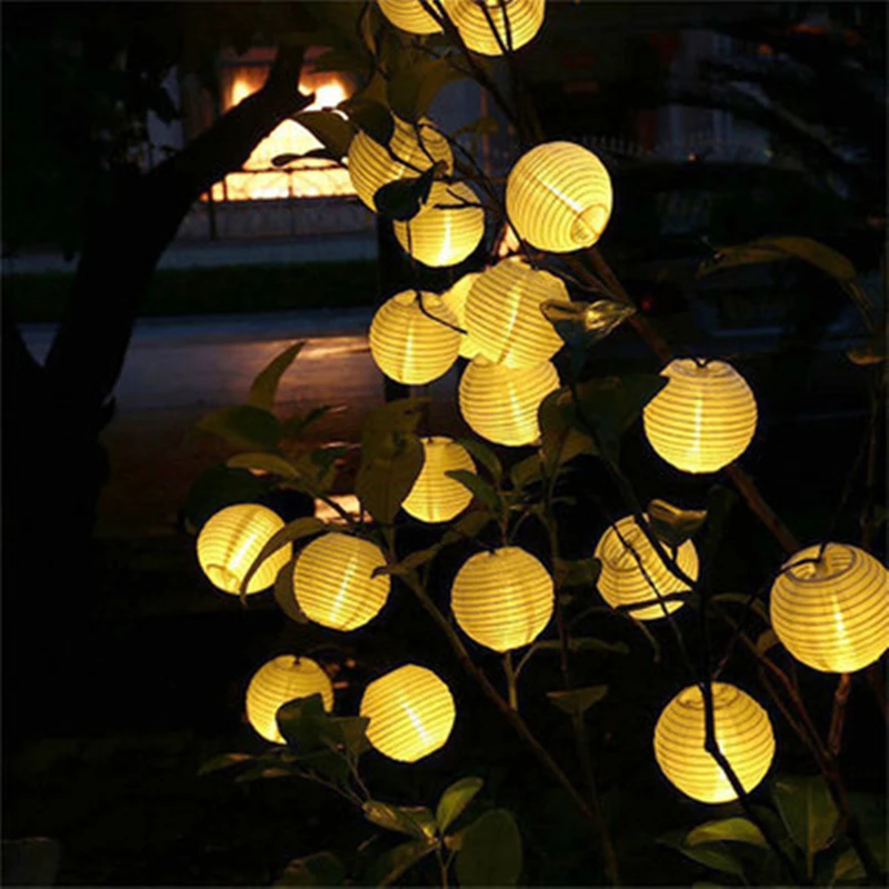 

Solar Outdoor Lantern Ball Solar Led String Fairy Light 20 30 LED Patio Party Garland Fairy Light Wedding Solar Globe