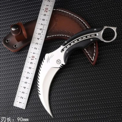Фиксированный нож Karambit 9cr18mov лезвие сталь+ G10 Ручка Открытый Отдых тактические охотничьи ножи утилита выживания EDC ручной инструмент