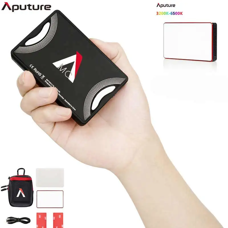 Предпродажа Aputure AL-MC MC RGBWW светильник ing видео светодиодный светильник 3200 K-6500 K RGB HSI/CCT/FX светильник для селфи для DSLR камер Canon Nikon