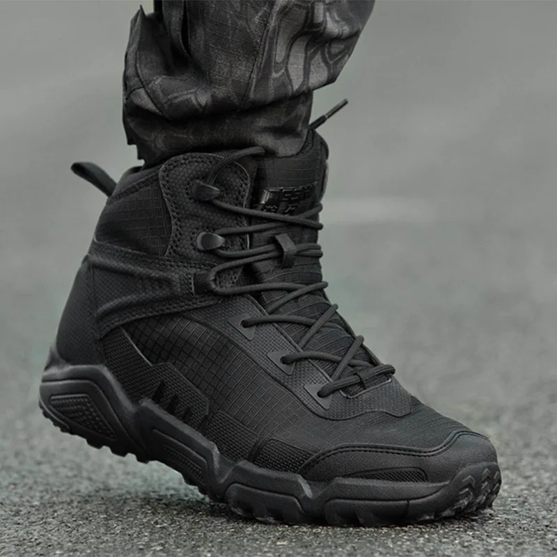 Men Women Outdoor Tactical Military Boots Non-Slip Breathable Light Combat Desert Sneakers Climbing Hiking Training Sports Boots