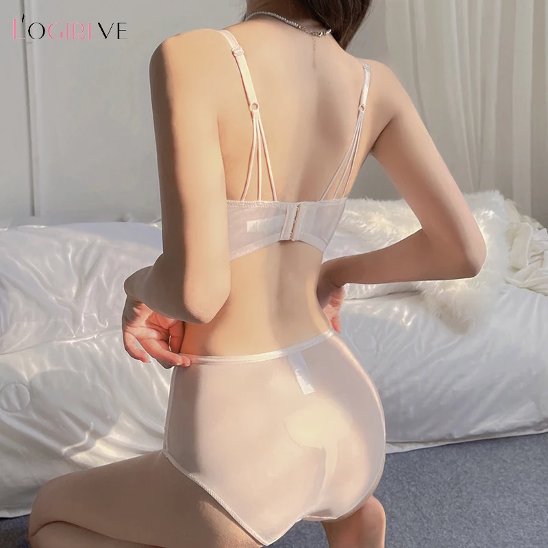 Привлекательный Черный Ультратонкий комплект нижнего белья Lovegirl кружевной с