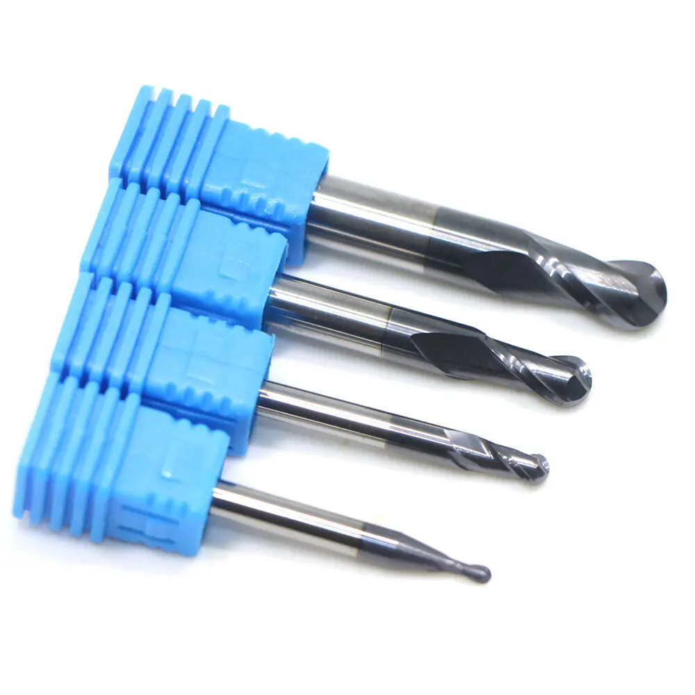 

2- Flutes Ball Nose End Mill Set CNC Solide Carbide Tool NTG-R1.0-4.0 HRC50 Mold
