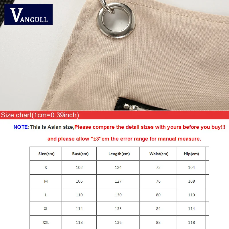 Vangull High Street, длинный женский комбинезон цвета хаки с карманами на молнии,, без рукавов, с регулируемым ремнем, с высокой талией, Модный хлопковый комбинезон