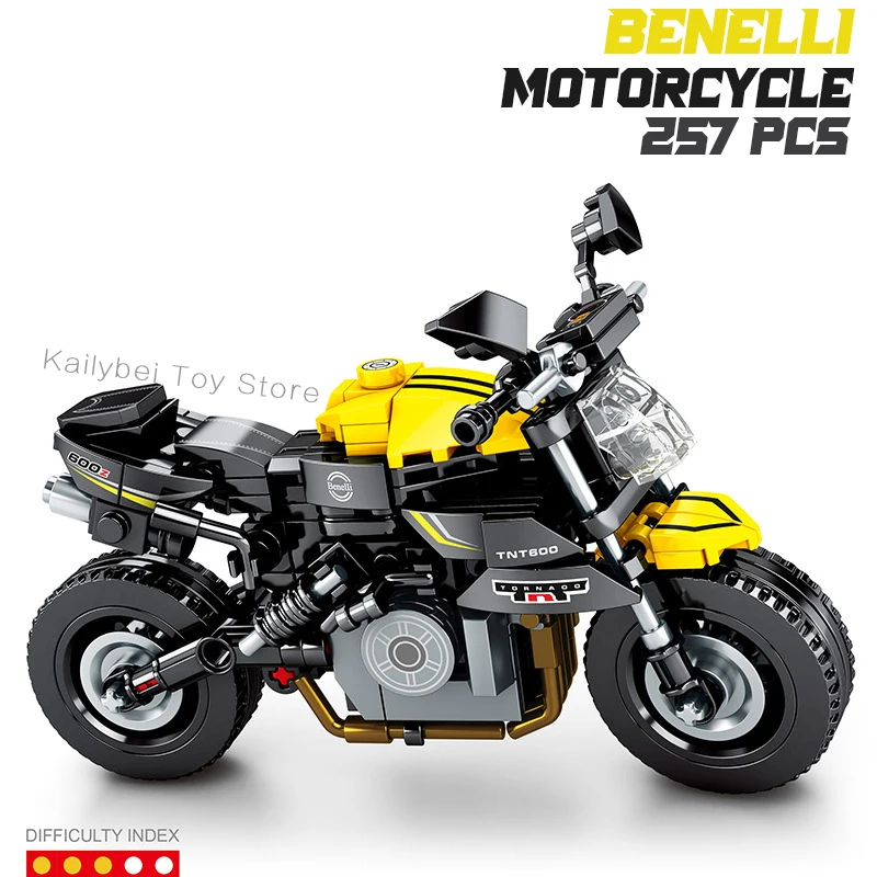

257 PCS Motorcycle Building Blocks high-Tech City Moto Racing Motorbike Model Assembled Vehicles Bricks Toys Gifts For Children