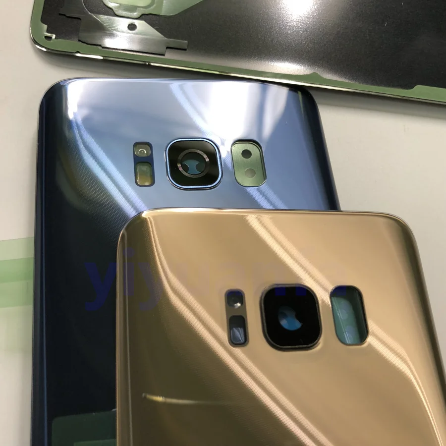 S8 аккумулятор задняя крышка стеклянная дверь Корпус Замена для samsung Galaxy S8 G950 G950F G950FD SM-G9500+ водонепроницаемый клей