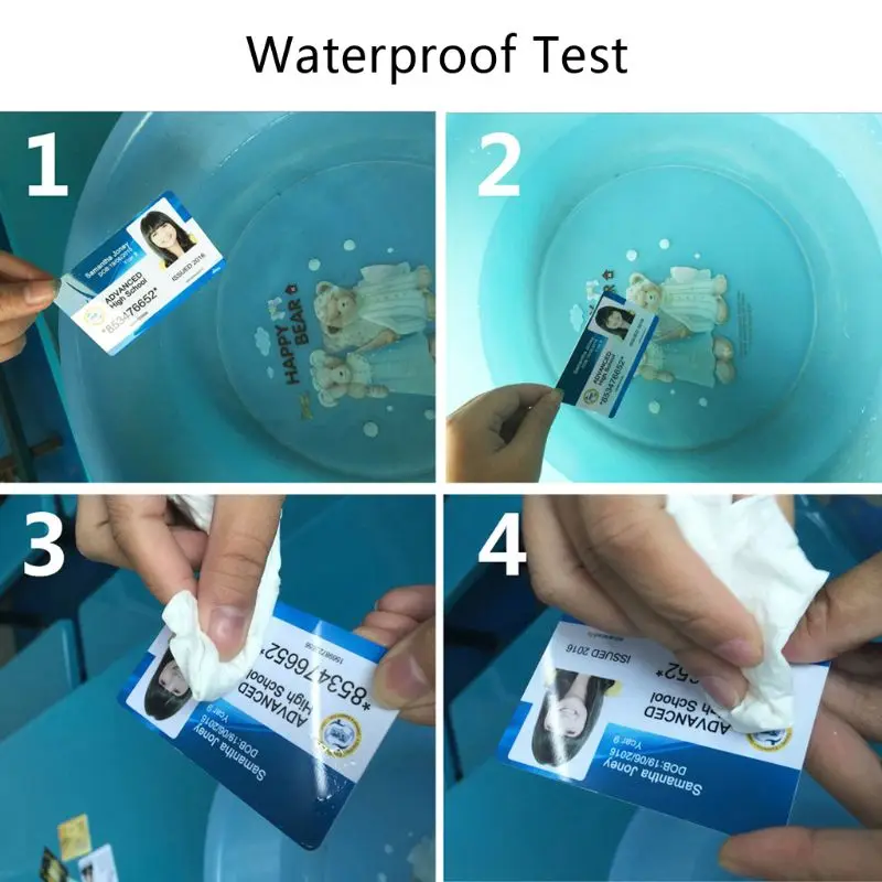 100 высококачественные белые пустые струйные ПВХ идентификационные карты