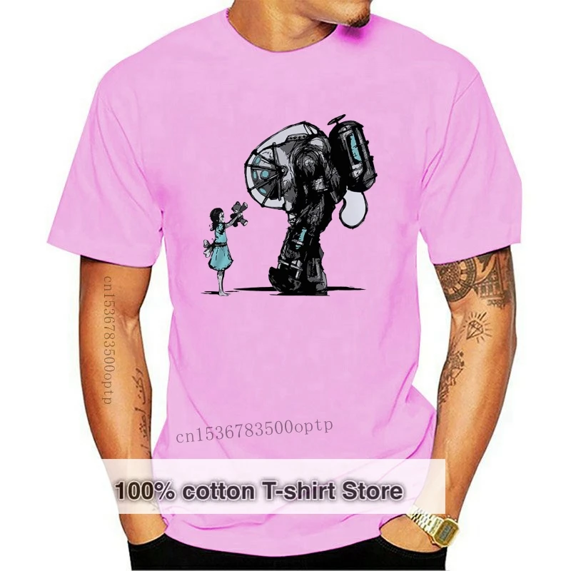 

New Men t shirt Bioshock Big Daddy Fashion O Neck Printed Summer White t-shirt women