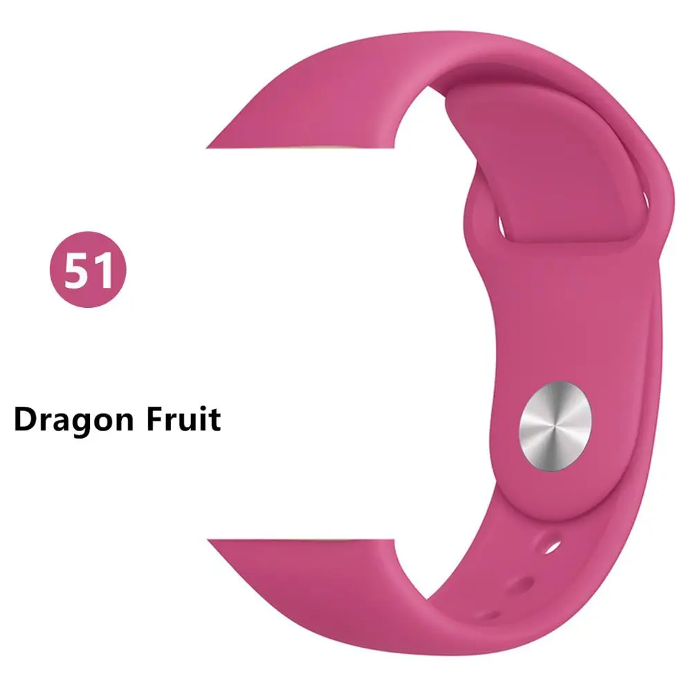 Dragon Fruit 51 Ремешок для apple watch 5 4 ремешок apple watch 44 мм 40 мм iwatch 3 2 1 ремешок 42 мм 38 мм для хорошего клиента - Цвет ремешка: Dragon Fruit 51