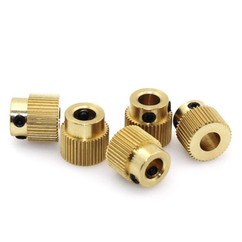 

10Pcs Rugged 3D Printer Parts Driver 40 Tooth Gear Brass Extruder Wheel Gear for Printer Cr-10 Cr-10S S4 S5 Ender 3 Pro