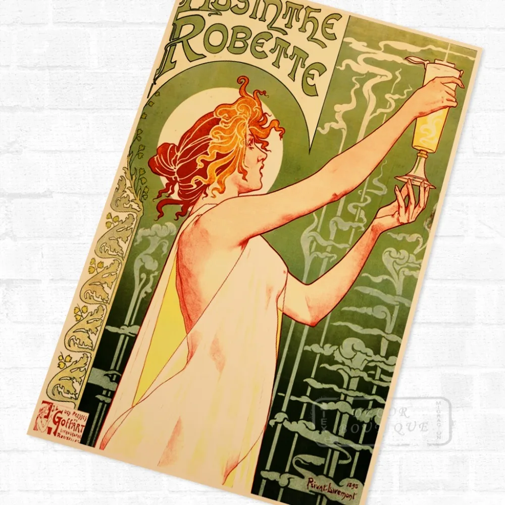 Absinthe Robette Настенная роспись фотообои Картина на холсте наклейки домашние плакаты