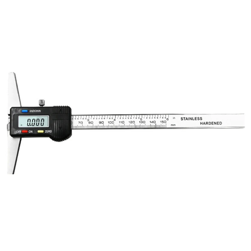 

Depth Caliper Stainless Steel Large LCD Screen 6 Inch/150mm Conversion Electronic Vernier Caliper Gauge Measuring Tool